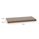Set de 2 estantes de pared flotantes en tono natural de 60x24 cm