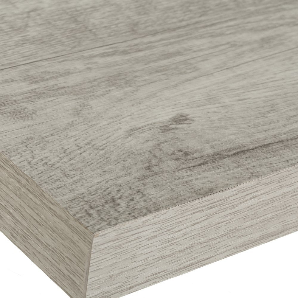 Set de 2 estantes de pared flotantes grises de 100x24 cm
