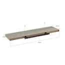 Set de 2 estantes de pared flotantes grises de 100x24 cm