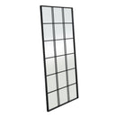 Espejo ventana grande negro de metal y cristal, de 90x180 cm