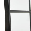 Espejo ventana grande negro de metal y cristal, de 90x180 cm
