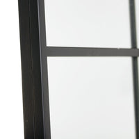 Espejo ventana grande negro de metal y cristal, de 90x180 cm