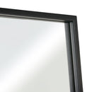 Espejo ventana grande negro de metal y cristal, de 90x180 cm