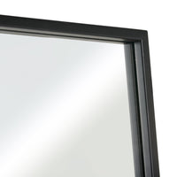 Espejo ventana grande negro de metal y cristal, de 90x180 cm