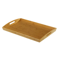 Bandeja con asas de bambíº marrón de 58x38x6 cm