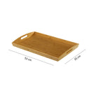 Bandeja con asas de bambíº marrón de 58x38x6 cm