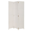 Biombo de papel trenzado blanco plegable en 3 secciones de 120x175 cm