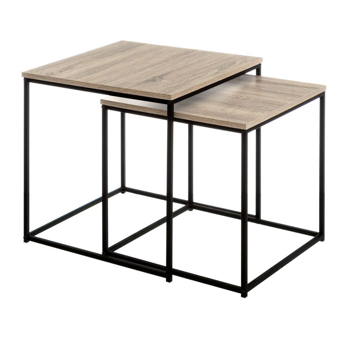 Conjunto de 2 Mesas de apoio ninho Urban preto