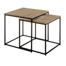 Set de 2 Mesa auxiliares auxiliares nido Urban negra