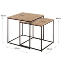 Set de 2 Mesa auxiliares auxiliares nido Urban negra