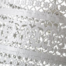 Lámpara de techo de metal blanco con diseí±o de flores de 29x18cm