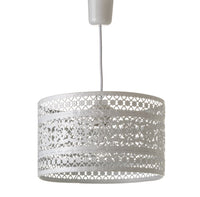 Lámpara de techo de metal blanco con diseí±o de flores de 29x18cm