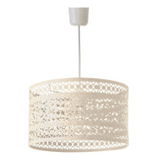 Lámpara de techo estilo provenzal metal color beige calado de 30x18,5 cm