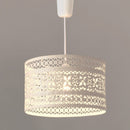 Lámpara de techo de metal beige de 18x29x29 cm