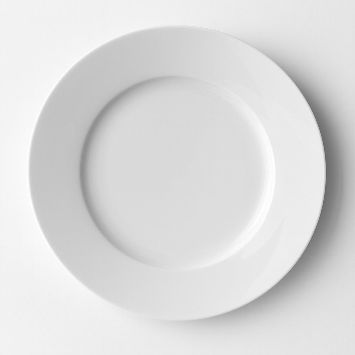Set de 12 platos llanos redondos blancos de porcelana de Ø 27 cm