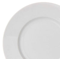 Set de 12 platos llanos redondos blancos de porcelana de Ø 27 cm