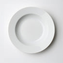 Set de 12 platos hondos redondos blancos de porcelana de Ø 22 cm