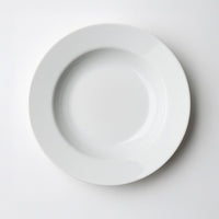 Set de 12 platos hondos redondos blancos de porcelana de Ø 22 cm