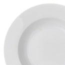 Set de 12 platos hondos redondos blancos de porcelana de Ø 22 cm