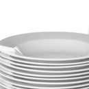 Set de 12 platos hondos redondos blancos de porcelana de Ø 22 cm