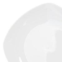 Set de 12 platos llanos cuadrados blancos de porcelana de Ø 27 cm