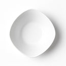 Set de 12 platos hondos cuadrados blancos de porcelana de 21,5 cm
