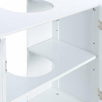 Bajo lavabo pie de madera blanco de 60x30x60 cm