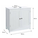 Bajo lavabo pie de madera blanco de 60x30x60 cm