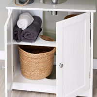 Bajo lavabo pie de madera blanco de 60x30x60 cm