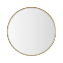 Espejo de pared redondo con marco de aluminio dorado de 50 cm