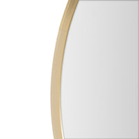 Espejo de pared redondo con marco de aluminio dorado de 50 cm