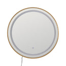 Espejo baño dorado con luz led de 60 cm
