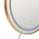 Espejo baño dorado con luz led de 60 cm