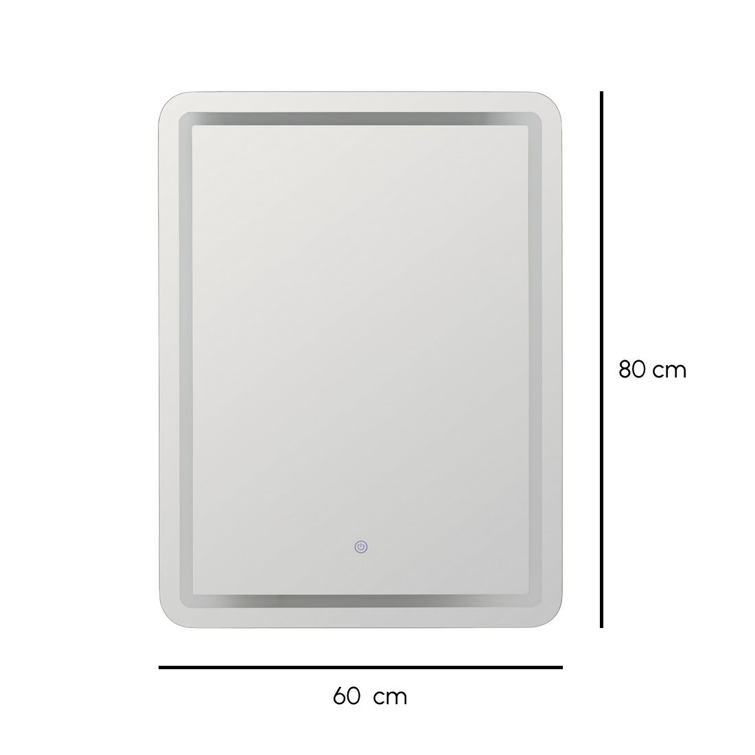Espejo baño luz led de 60x80 cm