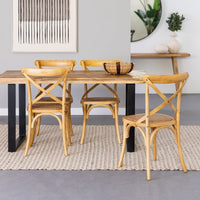 Silla aspas natural de madera de olmo