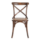 Silla aspas marrón oscuro de madera de olmo