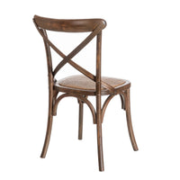 Silla aspas marrón oscuro de madera de olmo