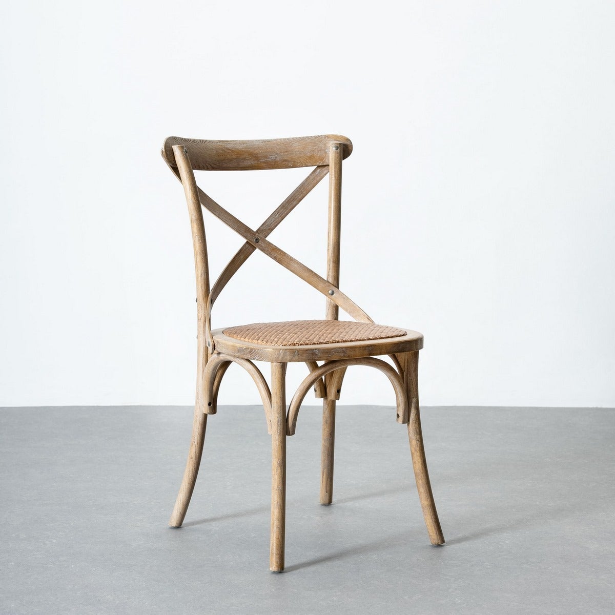 Silla aspas marrón de madera de olmo