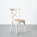 Silla aspas blanca de madera de olmo
