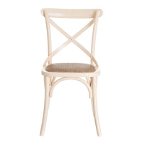 Silla aspas blanca de madera de olmo
