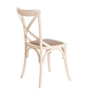 Silla aspas blanca de madera de olmo