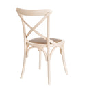 Silla aspas blanca de madera de olmo