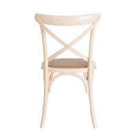 Silla aspas blanca de madera de olmo