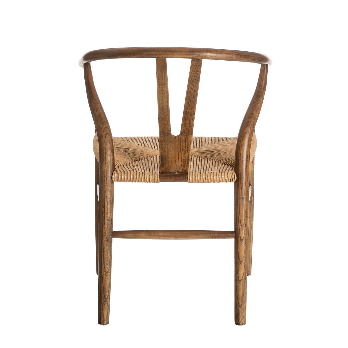 Silla marrón oscuro de madera de olmo