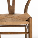 Silla marrón oscuro de madera de olmo