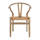 Silla marrón de madera de olmo