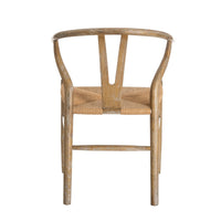 Silla marrón de madera de olmo