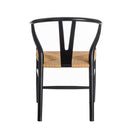 Silla negra de madera de olmo