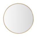 Espejo de pared redondo con marco de aluminio dorado de 60 cm