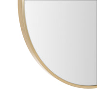 Espejo de pared redondo con marco de aluminio dorado de 60 cm
